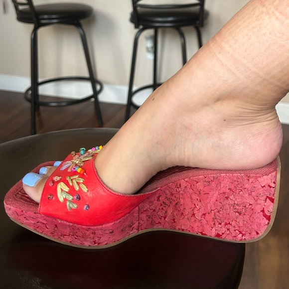 Dkny jeans vintage wedge heels - Picture 3 of 3